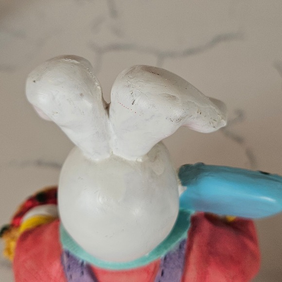 Whimsical Springtime Easter Bunny Figurines Set Happy Easter Decor Spring Garden - Picture 8 of 11